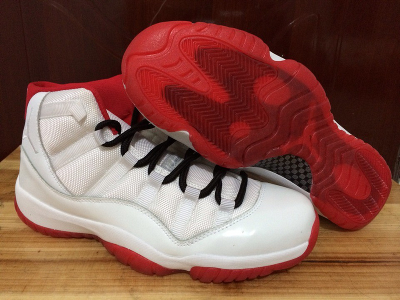 Air Jordan 11 Mens Shoes White/Red Online
